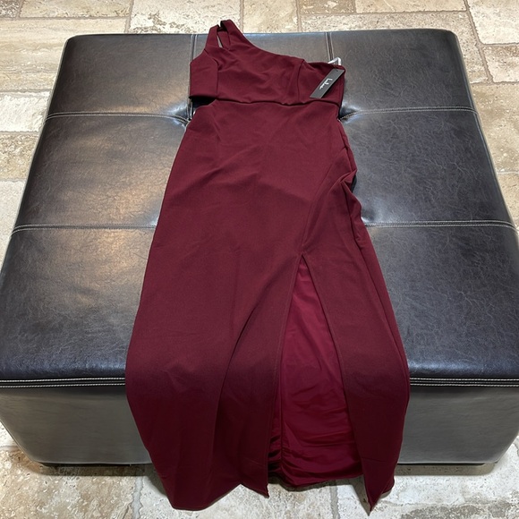 LULUS Simply Beautiful One Shoulder Column Gown - Picture 7 of 10